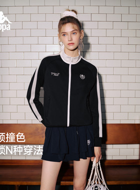 卡帕女款背靠背复古球服夹克
