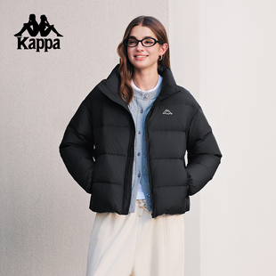Kappa羽绒服-卡帕背靠背秋冬保暖短款女外套立领显腿长小个子修身