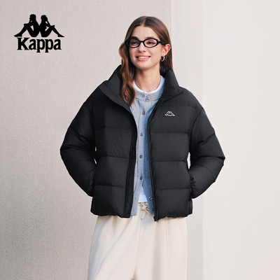 Kappa羽绒服-卡帕背靠背秋冬保暖短款女外套立领显腿长小个子修身