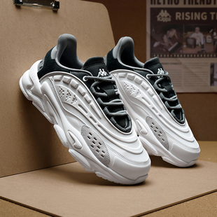 Kappa卡帕背靠背运动鞋男款户外休闲减震轻质跑鞋情侣老爹鞋子女