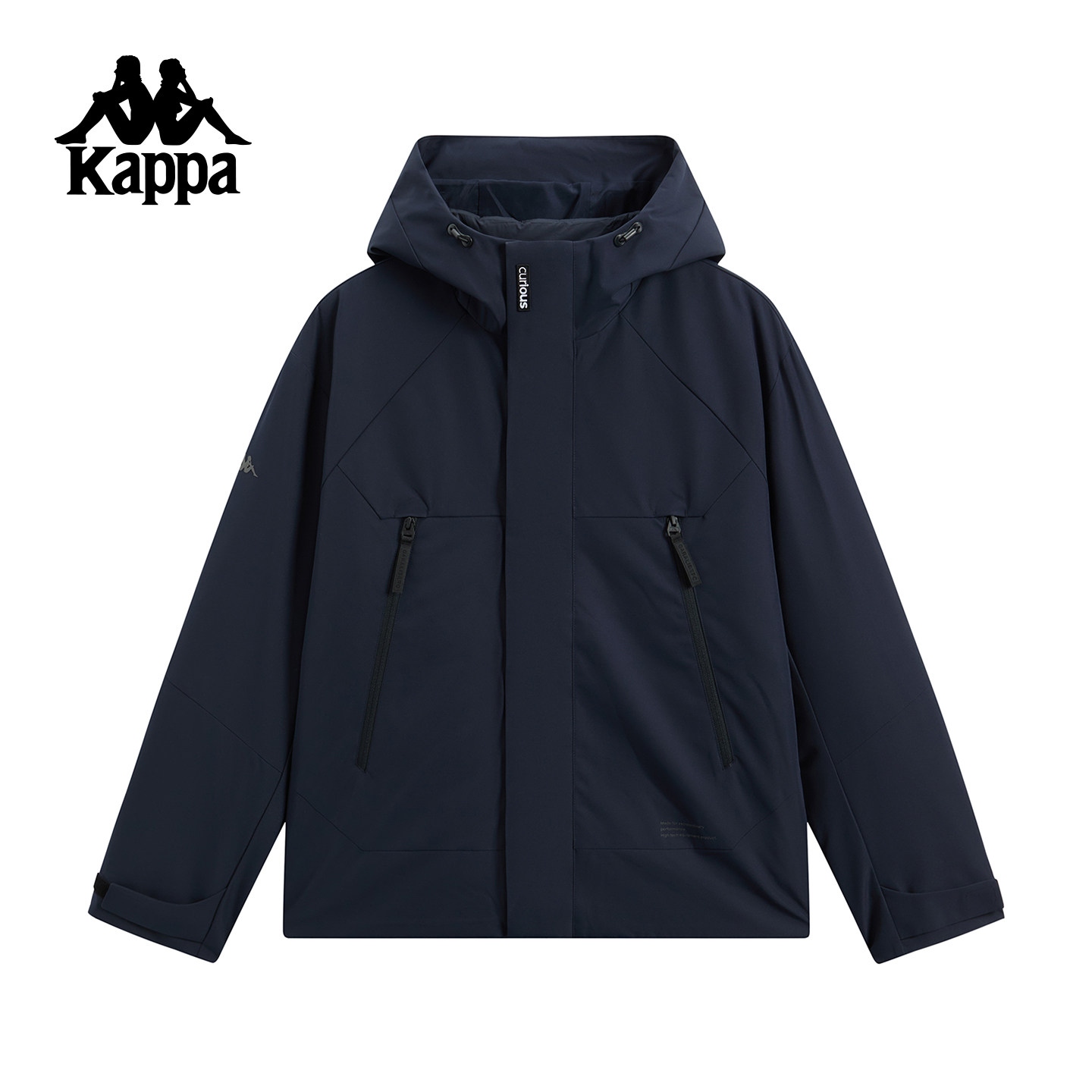 Kappa卡帕运动羽绒服男冬季防泼水休闲外套保暖运动防寒服厚新款