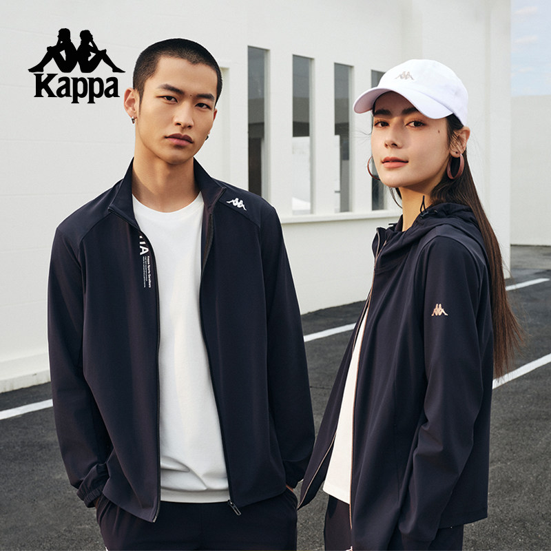 Kappa卡帕背靠背户外针织开衫外套2025新款男凉感运动服防晒衣女