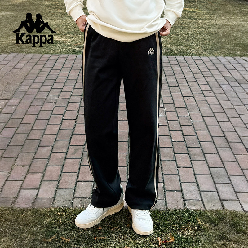 Kappa卡帕背靠背运动长裤男2025新款针织休闲裤宽松直筒裤子女款