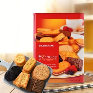 进口康元饼干铁罐铁桶什锦夹心饼干700g饼干零食糕点婚庆礼盒礼品