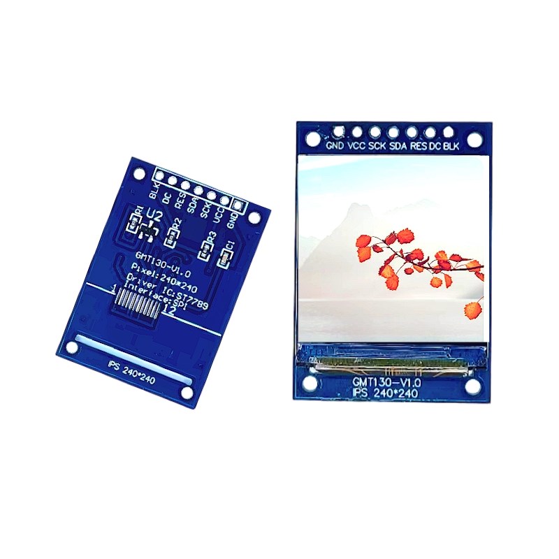 1.3寸TFT显示屏 240*240点阵 ST7789驱动 插/焊接 SPI接口 彩屏