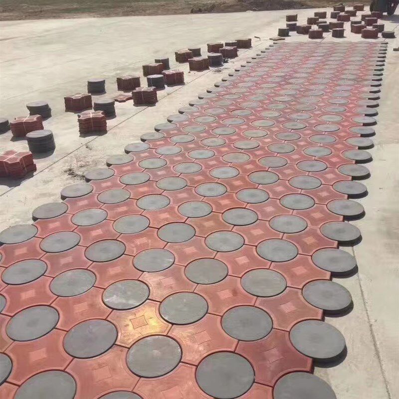 彩砖组合砖塑料模具铺路砖外貌出口人行道地板砖公园广场水泥路砖