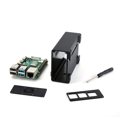 树莓派4b散热外壳开发板raspberrypi4铝合金盒子4代主板保护壳子