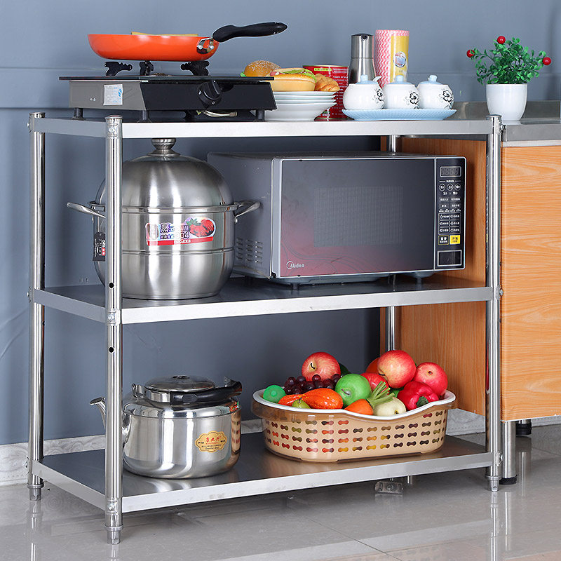 厨房置物架微波炉架3层收纳储物架加厚不锈钢落地三层烤箱架包邮,珠宝/钻石/翡翠,翡翠裸石/蛋面,淘宝优惠券,粉丝福利购,淘宝优惠卷