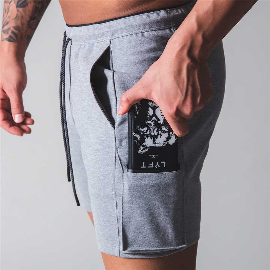 新品2022 Summer Runnng Shorts Men Letter Prnt Elastc Wast Jo