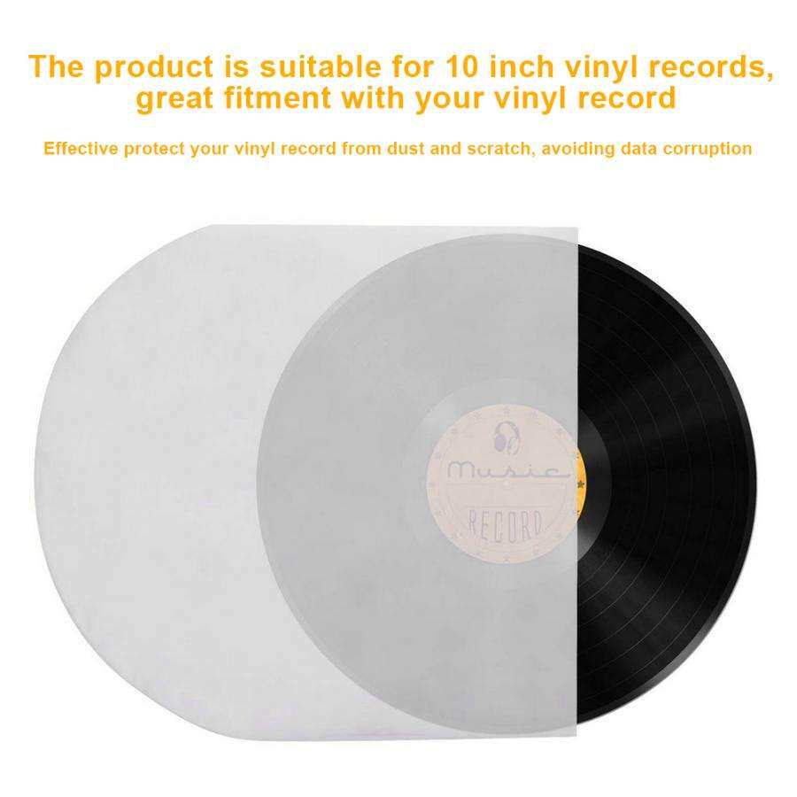 giradischi 100PCS 10in Vinyl Record Anti-Static Dust-Proof