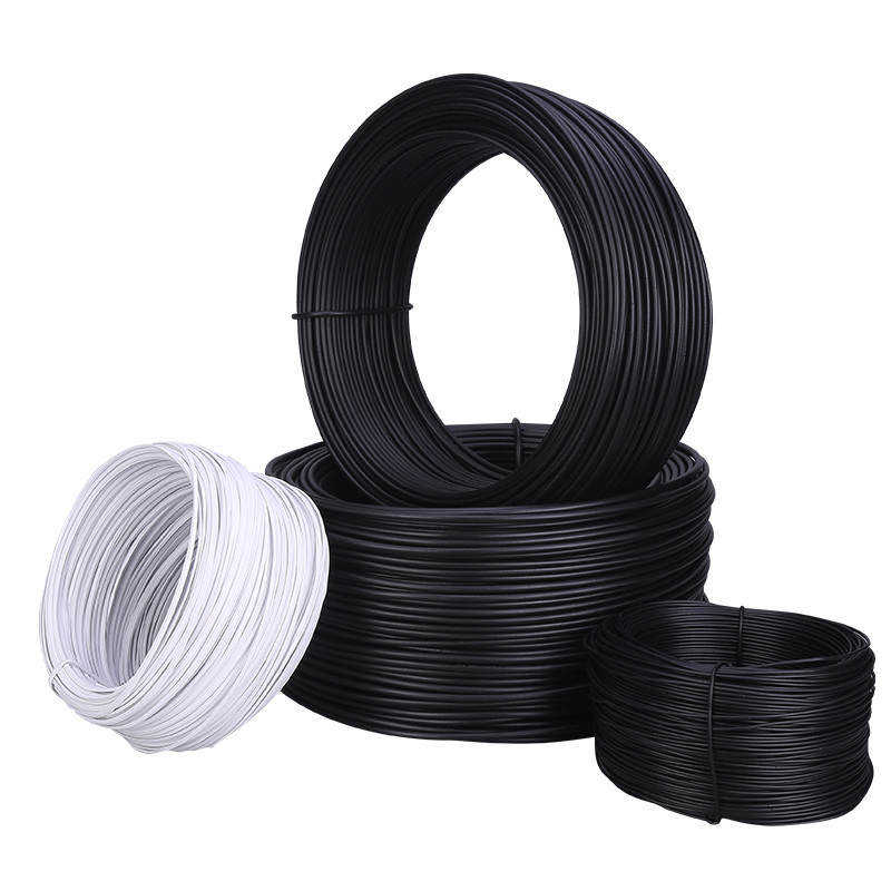 0.8包胶包塑铁丝扎线绑扎丝园艺捆扎绑线镀锌铁芯束线带光伏扎带