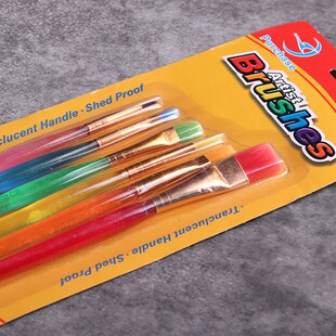 裱花毛笔 糖花上色笔刷翻糖色粉装饰画笔套装毛刷6件套烘焙刷子