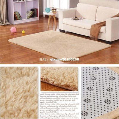 soft solid fluffy shaggy area rug dining carpet floor mat 80
