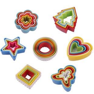 5/6 pcs/set Heart Cookies Cutter Molds Plastic Cake Mould Bi