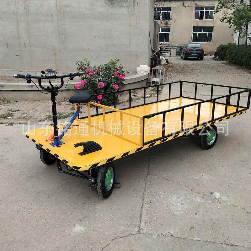 工厂电动四轮车平板车 脚刹手煞车大功率拉货电动车 仓库搬运周转