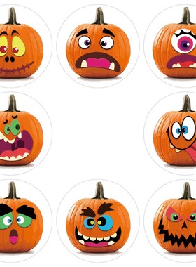500pcsHalloween Pumpkin Ghost Round Handmade Packaging Seali