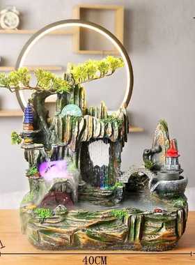 Rockery fountain water generative lamp circle furnishing
