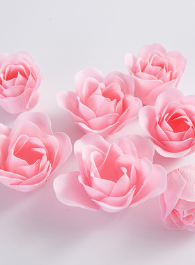 81Pcs Artificial Soap Flower Rose Flower Head Decor Flower B