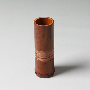 日式竹编花器 插花桶 绕枝花器 花器配件花瓶花篮 古典竹筒花器