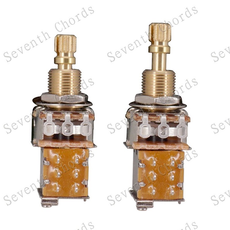 黄铜贝司吉他弹跳开关按压开关切单电位器电子 9.36MM 非提拉开关