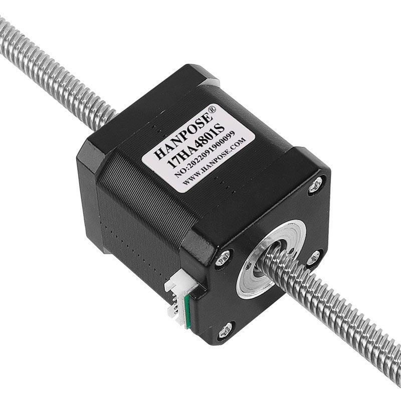 42贯穿式梯型丝杆步进马达 高度可选 T8直线螺杆 丝杆可定制长度