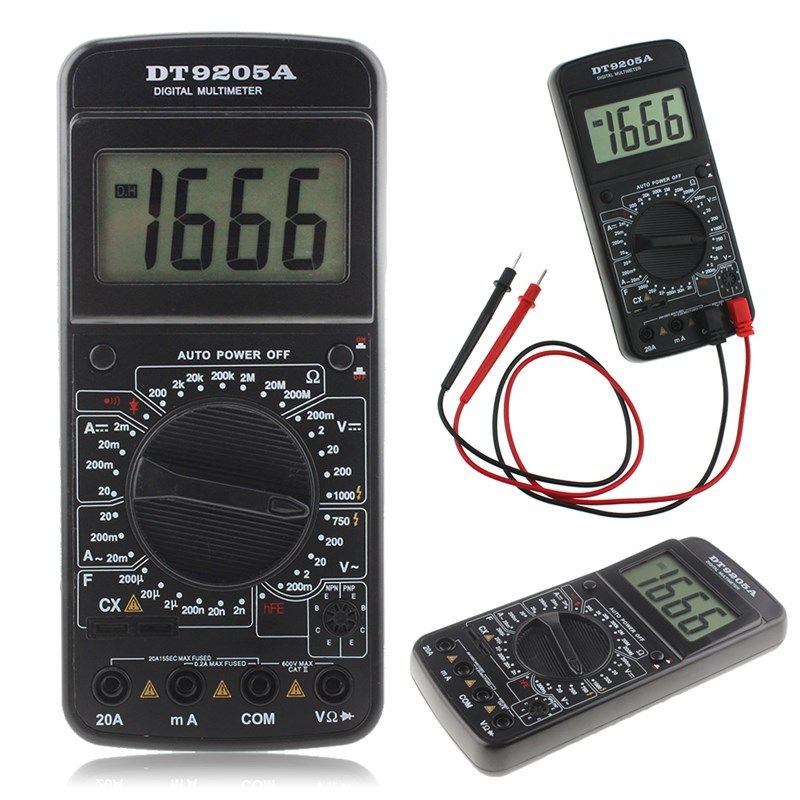 DT9205A Basic Digital Multimeter Capacitance hFE Test