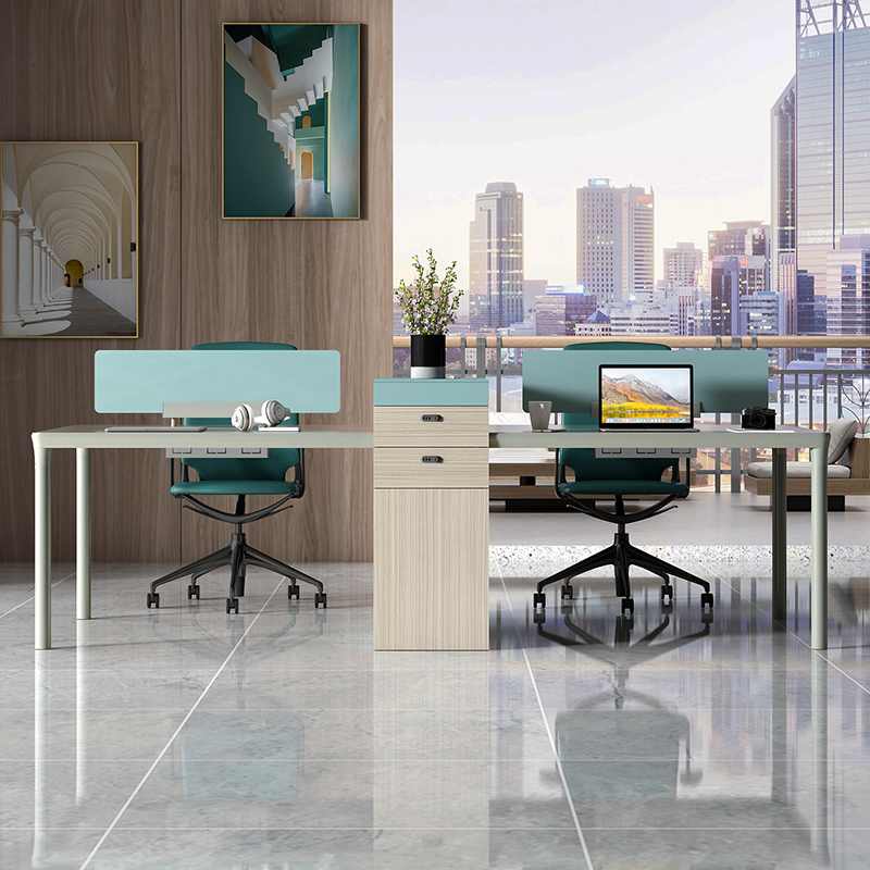 职员办公桌椅组合简约员工电脑办公桌4/6人位屏风卡座办公室桌子