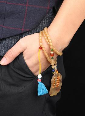 羊角项链算盘天然西藏吊坠饰品链毛衣佛珠手串男女款挂件手錬男风