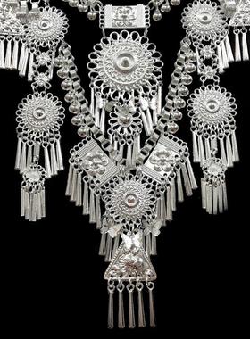 项圈苗族民族苗银风项链演出大饰品夸张银饰新款云南侗族头饰服装