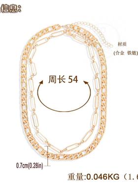 -Autumn and winter wear hip hop punk alloy womens geometric