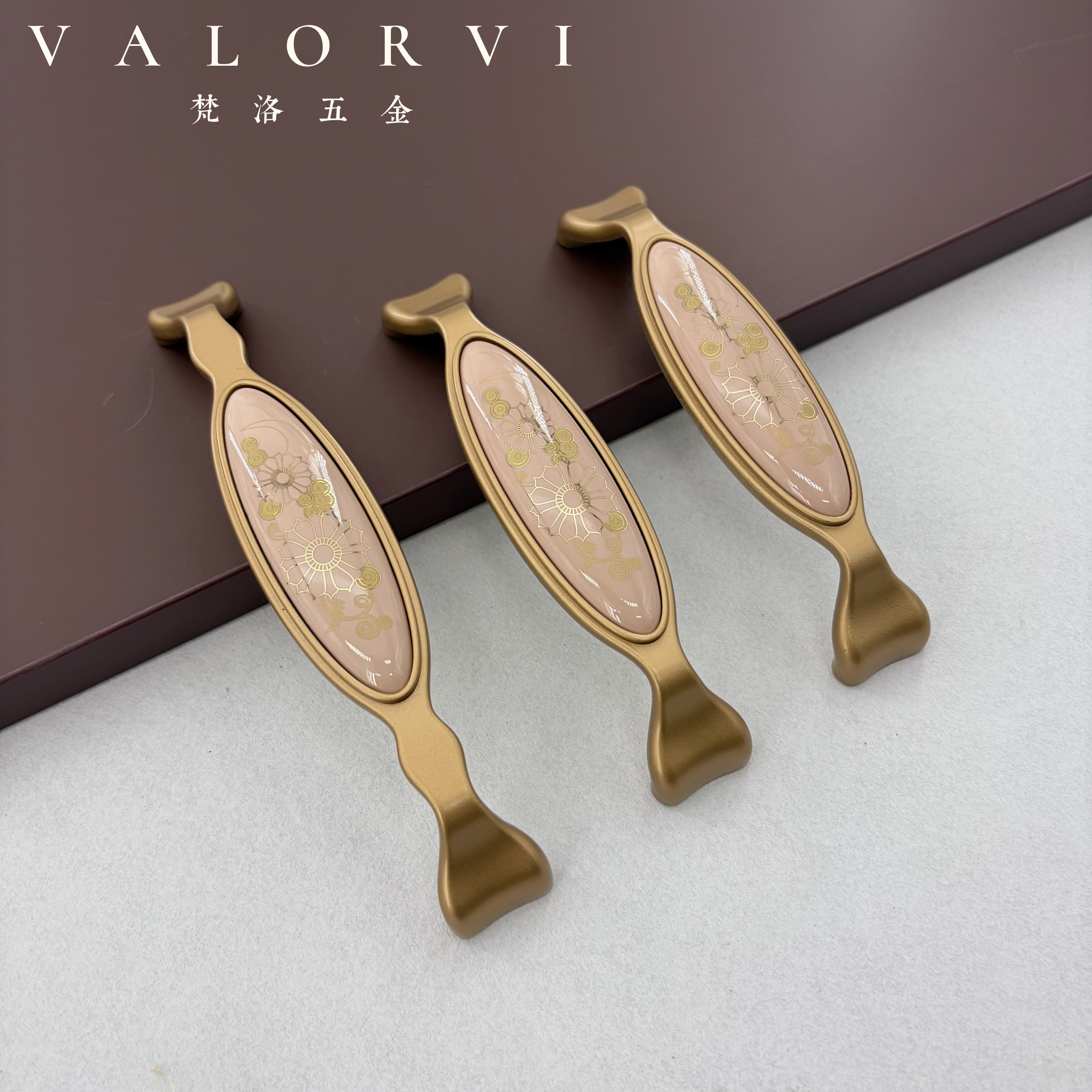 梵洛VALORVI美式复古陶瓷拉手欧式高级仿古抽屉橱柜衣柜门把手