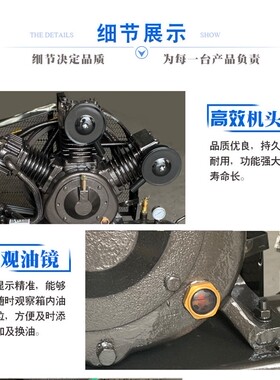 吹瓶专用活塞式空压机30kg40公斤0.6/1/2/3/4立方mpa打充气泵增压