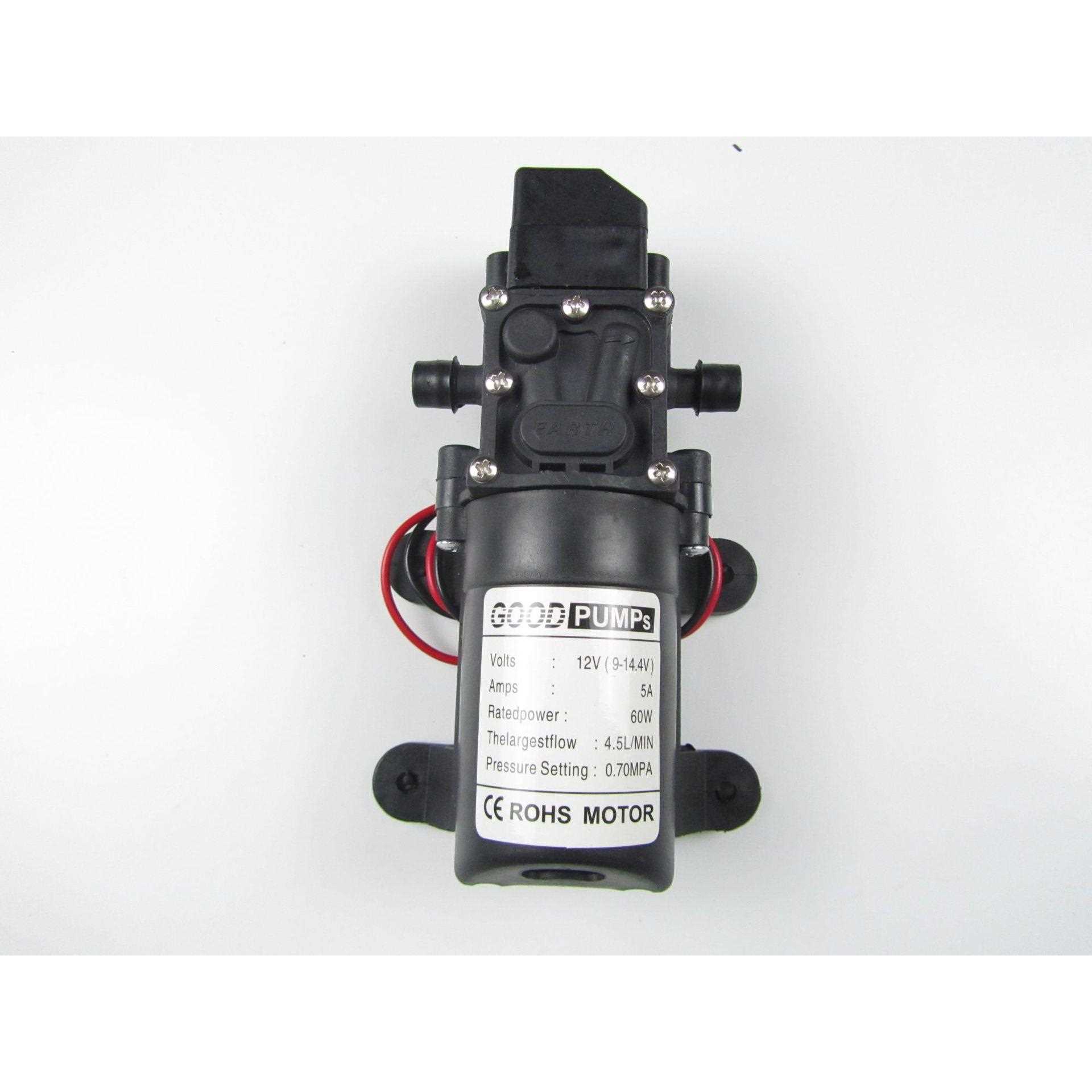 新款直销微型隔膜泵清水泵 电动高压水泵 12V60W直流自吸压力开关