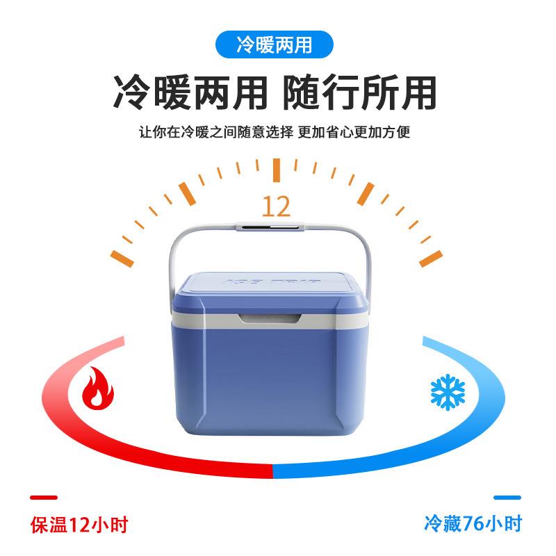 直销新款5L户外车载便携式手提保温箱露营野餐冷藏箱冰桶摆摊野餐