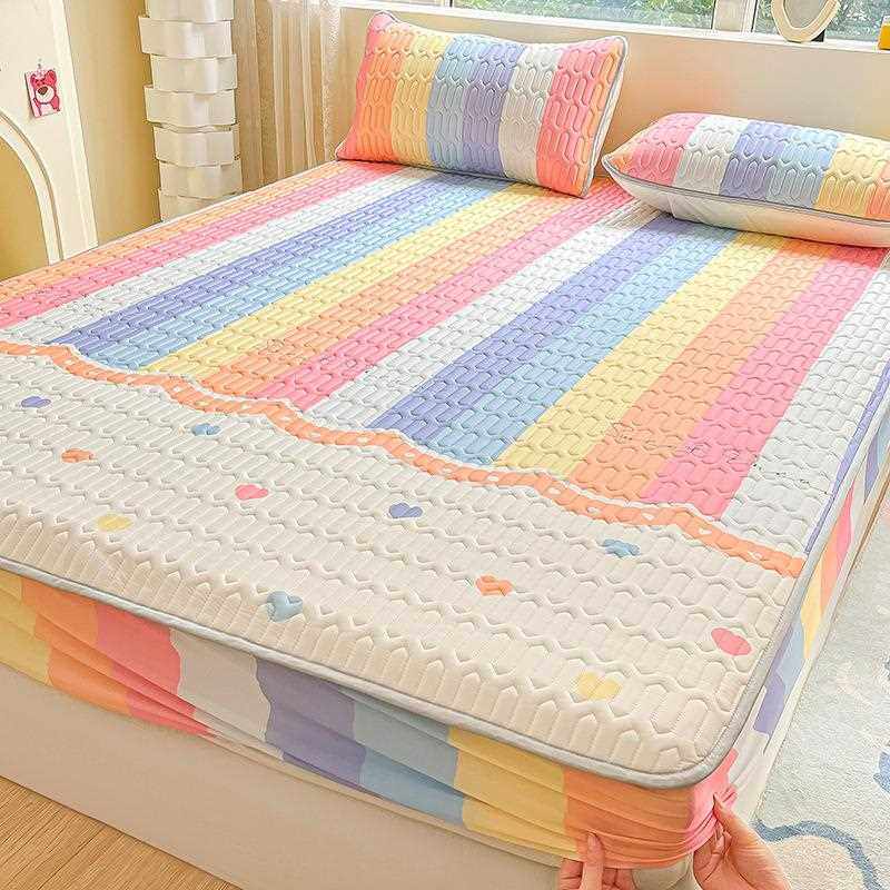 新款直销夏季冰丝乳胶凉席三件套床笠款＋单夏被学生可水洗家用空,床上用品,乳胶席,淘宝优惠券,粉丝福利购,淘宝优惠卷