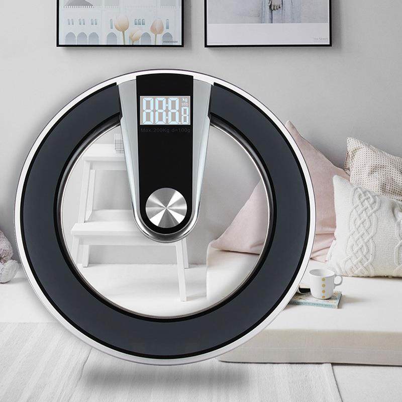 直销新款体重秤酒店客房经典大秤面圆形电子秤家用称重计礼品称电