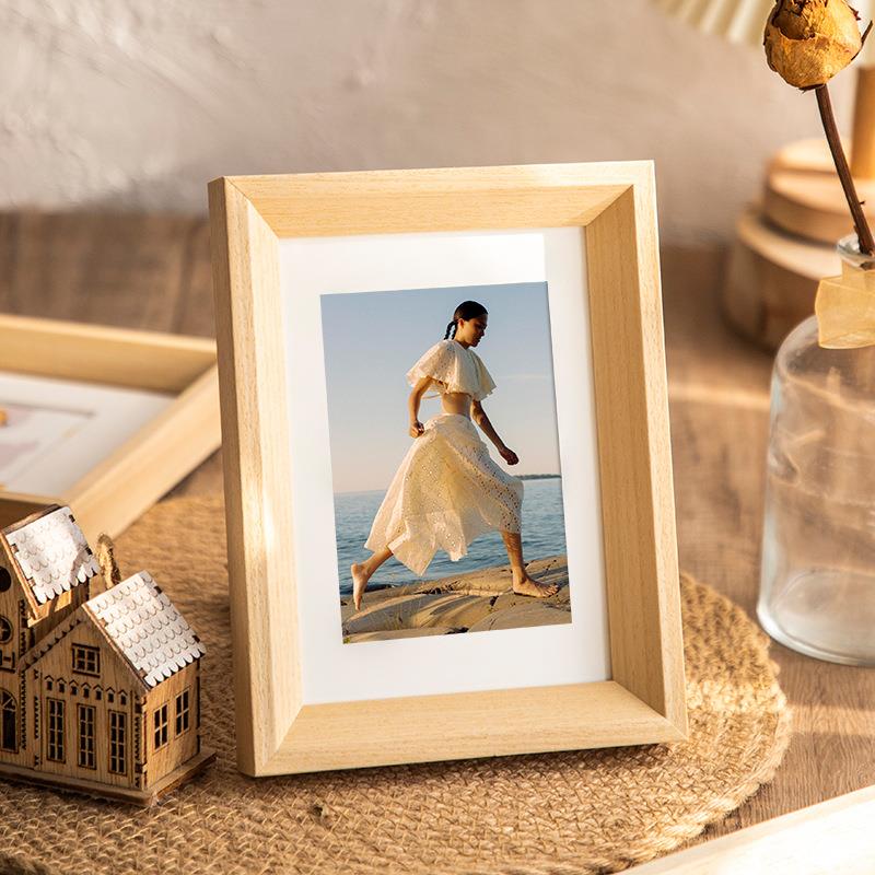 直销新款实木质相框摆台洗照片做成相框6寸8寸儿童照打印照片框架