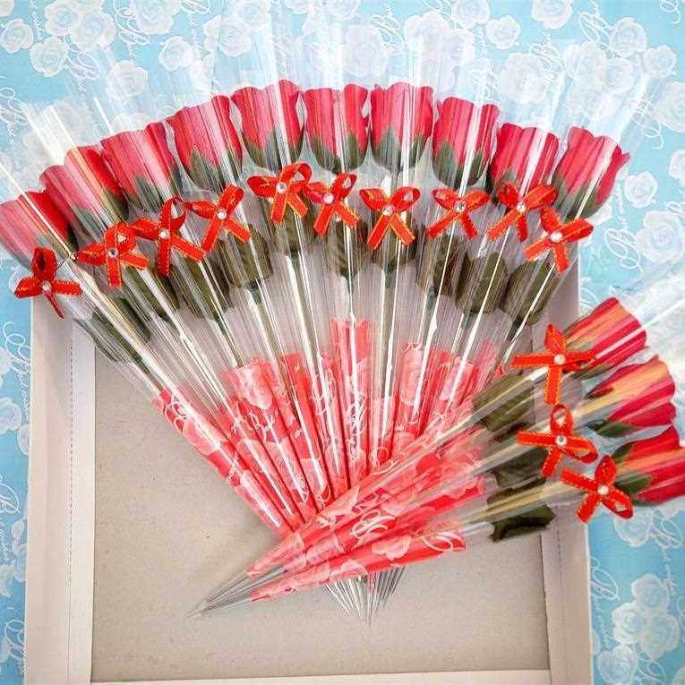 直销新款仿真单支玫瑰香皂花创意肥皂花实用情人节礼品玫瑰花香皂