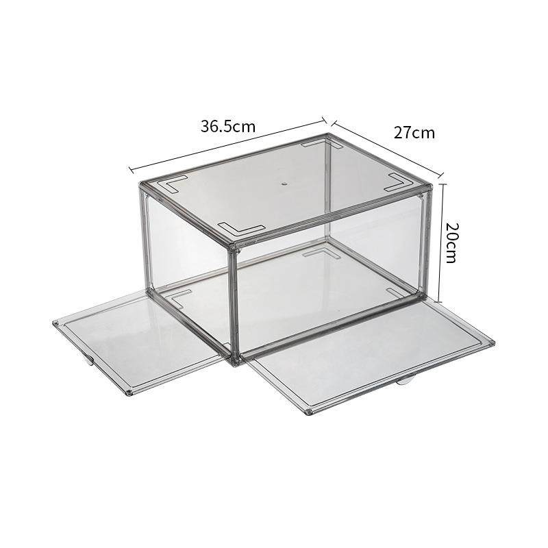 直销新款鞋盒全透明磁吸加厚硬塑料球鞋防氧化鞋子收纳盒网红展示