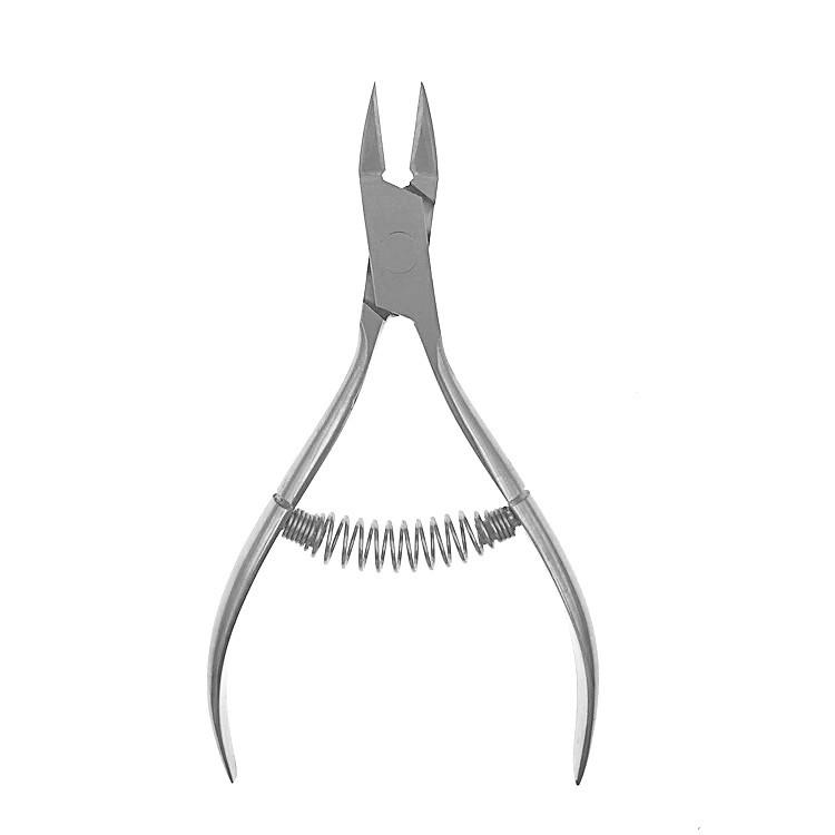 直销新款美甲不锈钢尖嘴大号指甲剪 新款圆弹簧死皮剪修甲工具指