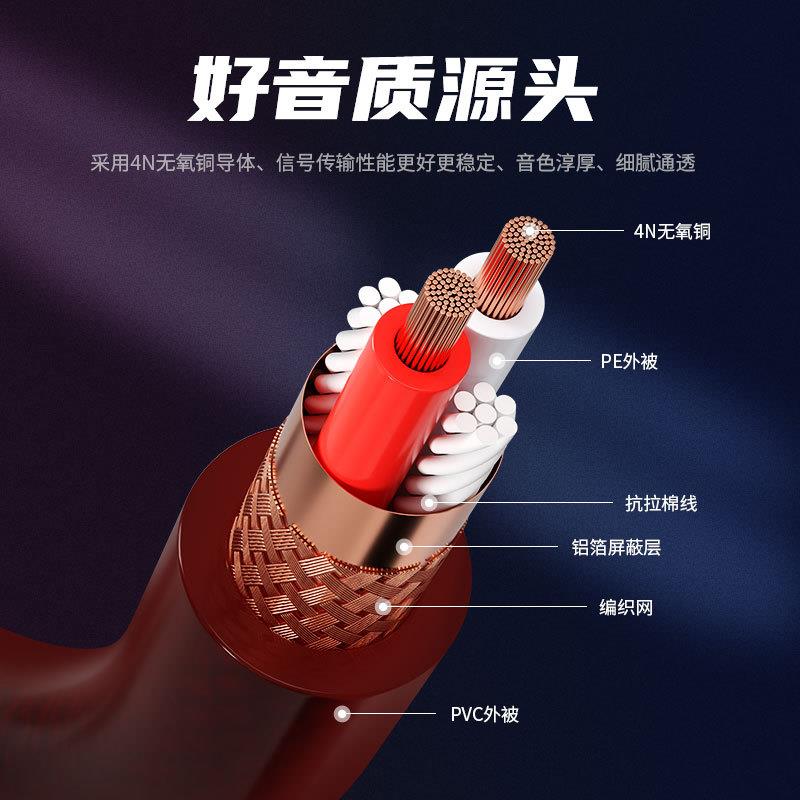 直销新款工厂直销屏蔽双芯咪线话筒线无氧铜纯铜带屏蔽专业舞台音