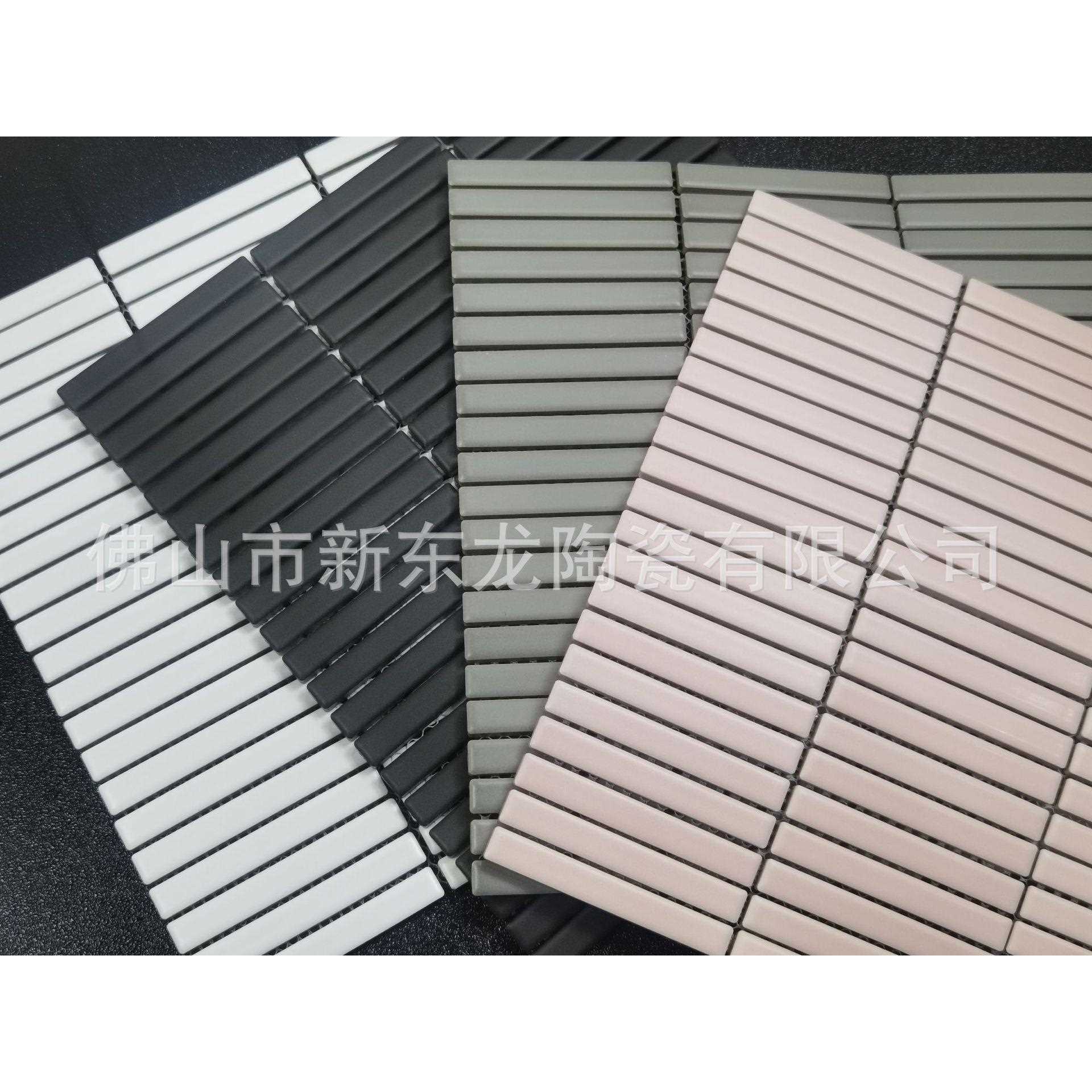 新款直销小长条筷子窑变马赛克蓝色手工砖背景墙卫生间工装客厅墙