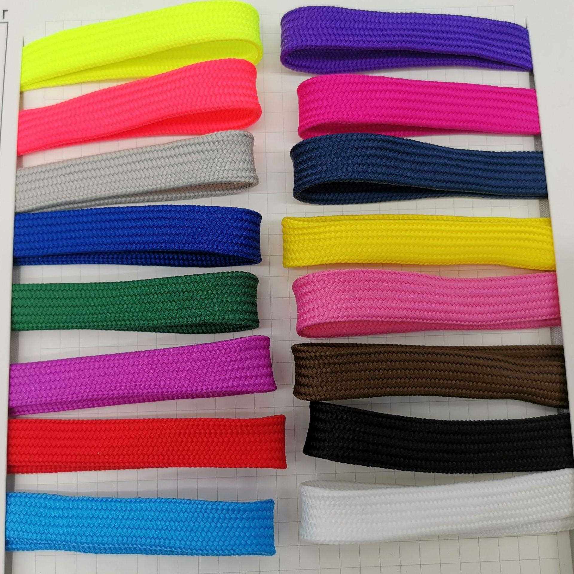 直销新款现货10MM扁绳 可做金属胶头印刷鞋带帽绳腰带抽绳空心扁