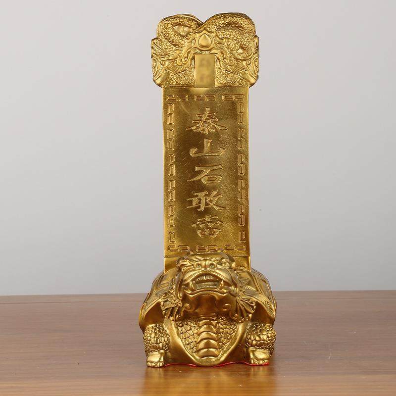 直销新款铜石敢当龙龟石敢当摆件家居办公桌铜器工艺品