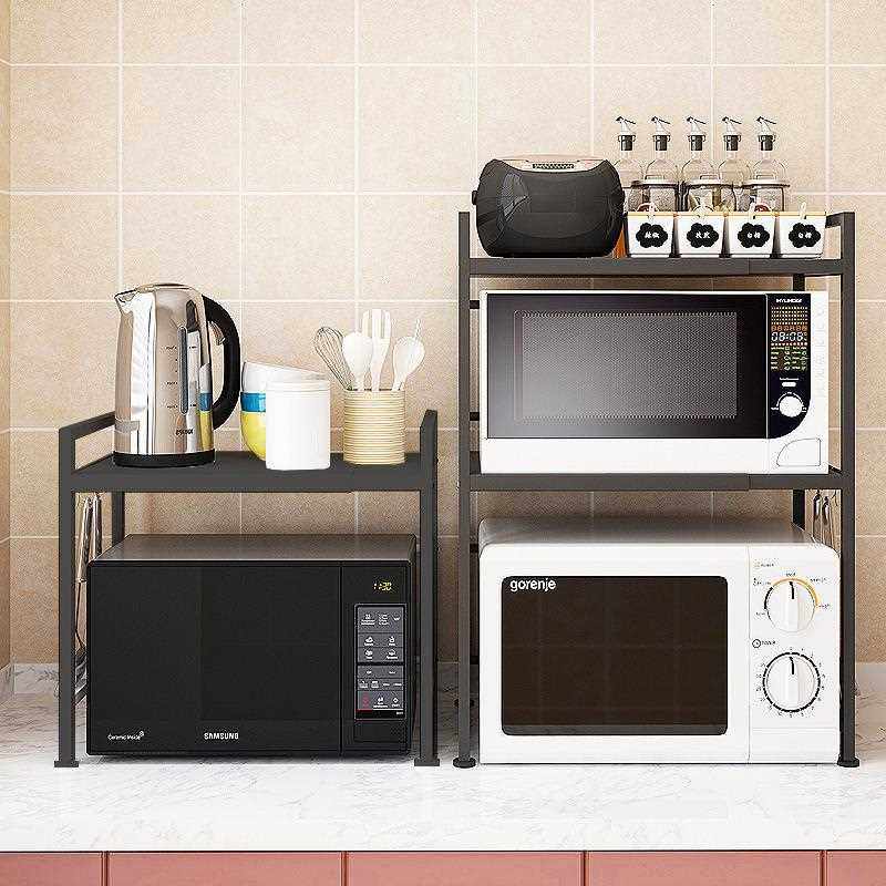 直销新款可伸缩微波炉架台面二层放烤箱架电饭煲双层收纳架厨房置,厨房/烹饪用具,抹布架/厨房清洁收纳架,淘宝优惠券,粉丝福利购,淘宝优惠卷