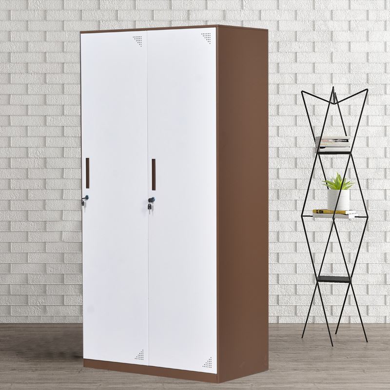 简约套色2门3门换衣柜办公室文件储存柜员工宿舍多门带锁更衣柜子