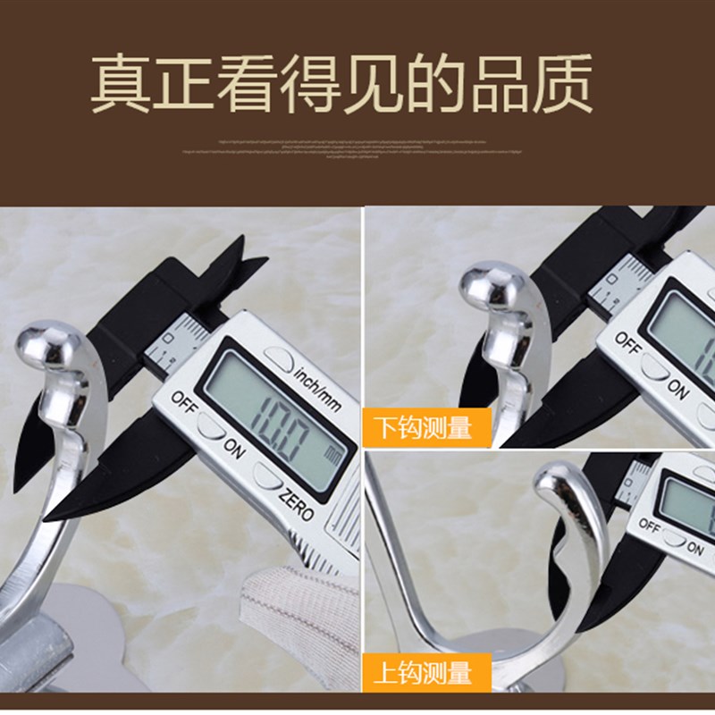 打孔壁挂单个挂钩免墙上单鈎衣架客厅欧式口进门不锈钢挂钩衣帽钩