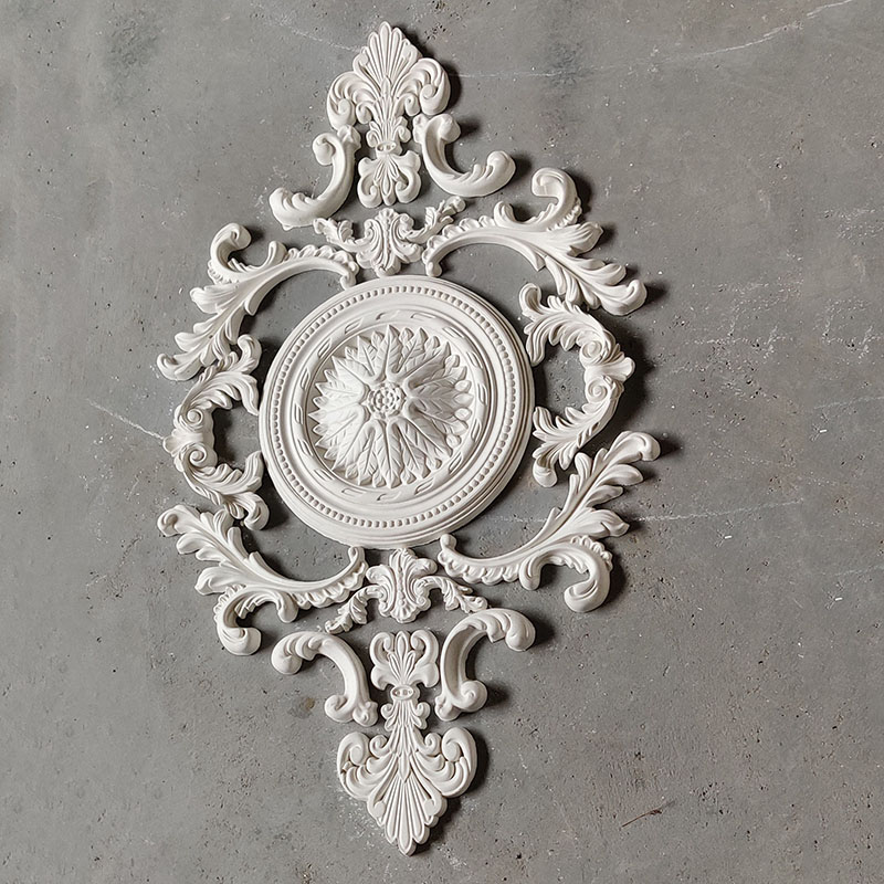 椭圆形不规则镂空走廊入户门厅石膏雕花吊顶造型灯盘90cm50cm包邮