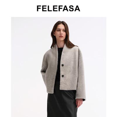 FELEFASA秋冬皮草大衣