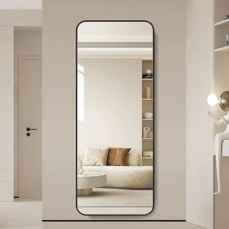 众想轻奢铝框试衣镜家用壁挂穿衣镜卧室挂墙全身镜ins风落地镜子,住宅家具,穿衣镜,淘宝优惠券,粉丝福利购,淘宝优惠卷